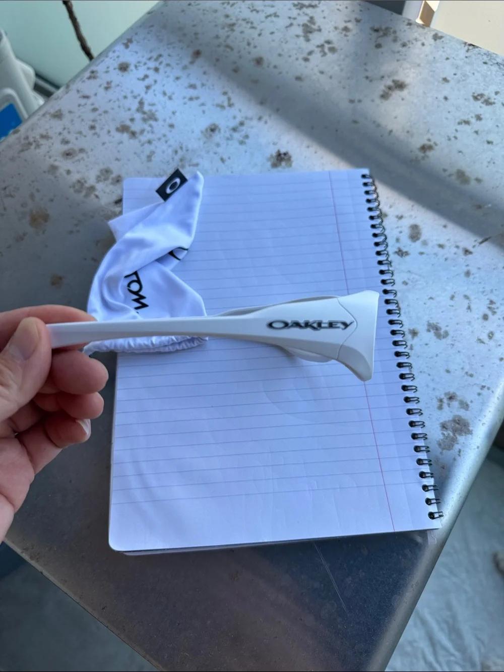 Oakley Delano White Frame Sunglasses with Iridium Lenses